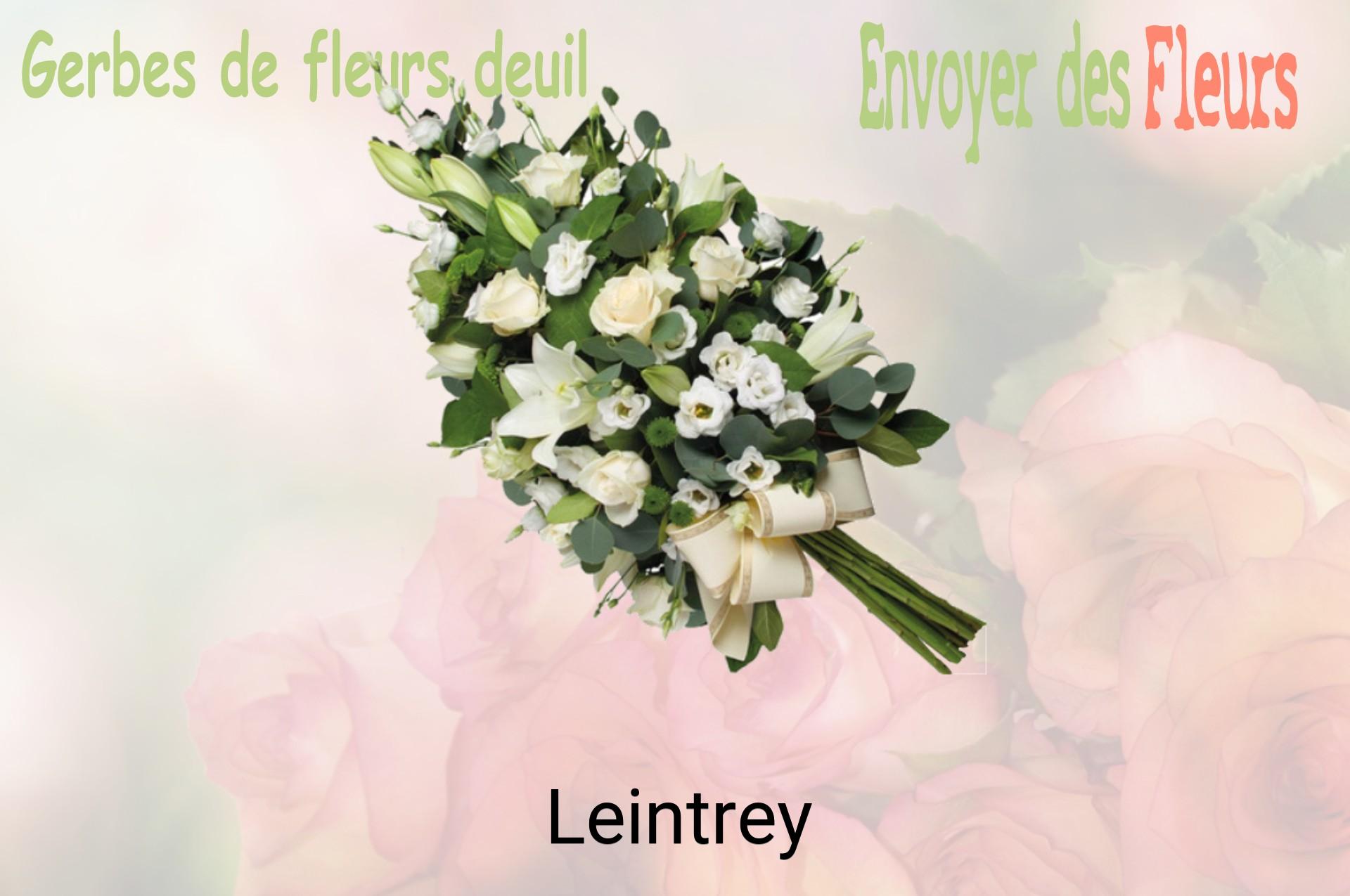Gerbe de fleurs de deuil livrée à Leintrey